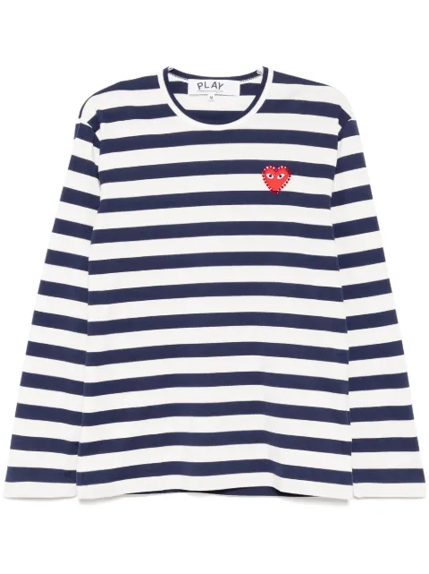 Comme Des Garçons Play striped T-shirt White AXT805051