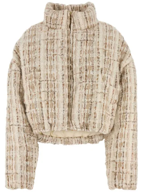 Khrisjoy embroidered tweed jacket Neutrals KWF24R0619TW0001