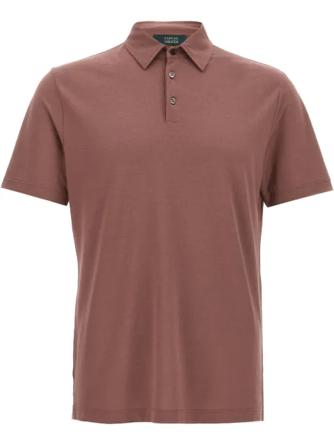 Zanone cotton polo shirt Brown 815109ZG380