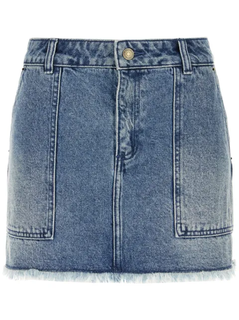 Michael Kors frayed denim mini skirt Blue MF470G6FAU