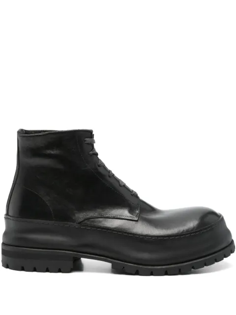 A Diciannoveventitre leather boots Black CMB1HORSE