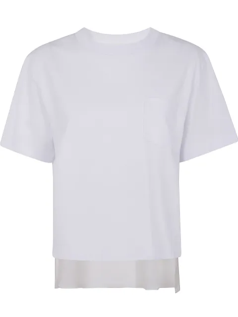 sacai jersey-style cotton t-shirt White 2507690