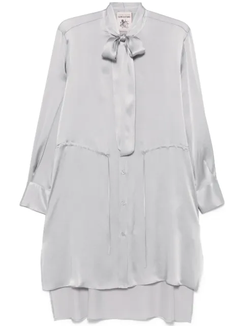 Semicouture tied-neck mini dress Grey Y5SM08