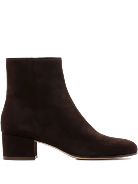 Gianvito Rossi 45mm Joelle suede-leather boots Brown G7303145RIC