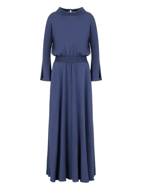 Giorgio Armani elasticated-waist day dress Blue GW000256TE10814