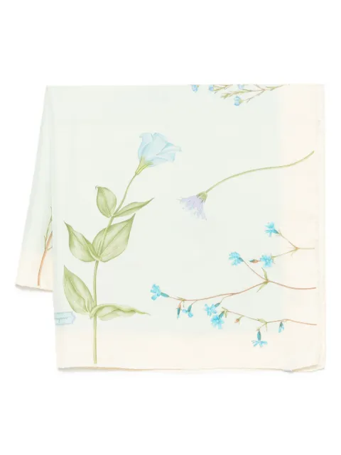 Ferragamo Pre-Owned 1990s floral-print scarf Blue SF350FH