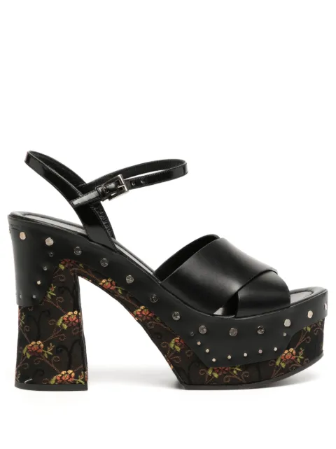 Prada Pre-Owned 130mm baroque sandals Black CSSB8453
