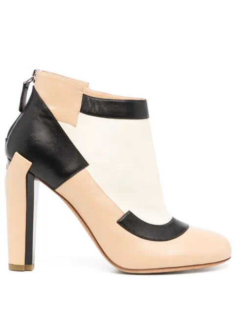 CHANEL Pre-Owned colour-block leather boots Brown CSSB8454