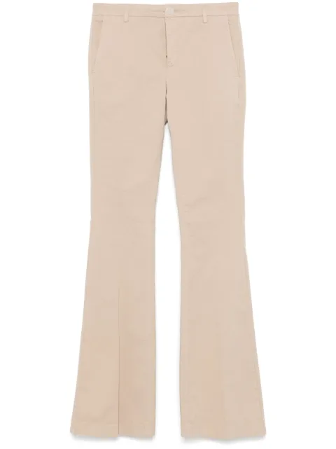 TWINSET flared twill trousers Neutrals 251TP2685