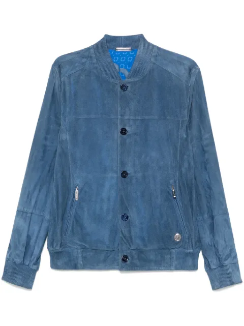 Stefano Ricci Traforat bomber jacket Blue SRX9104301