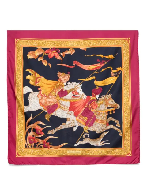 Ferragamo Pre-Owned 1980s silk scarf Blue SF350FF