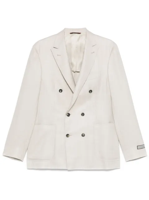 Canali double-breasted blazer Neutrals CU0501325478