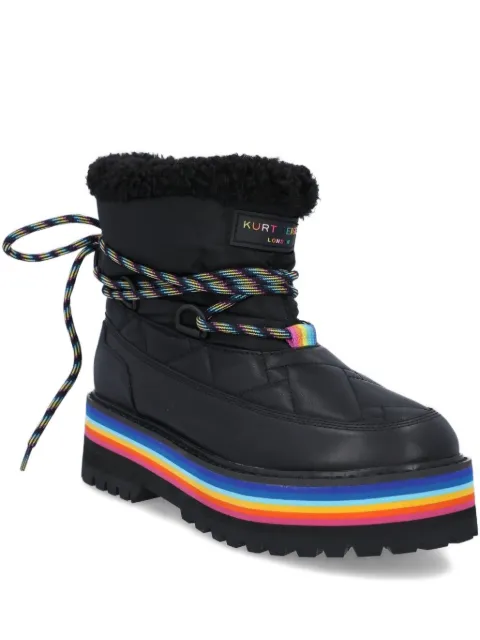Kurt Geiger London quilted rainbow-sole boots Black 84884