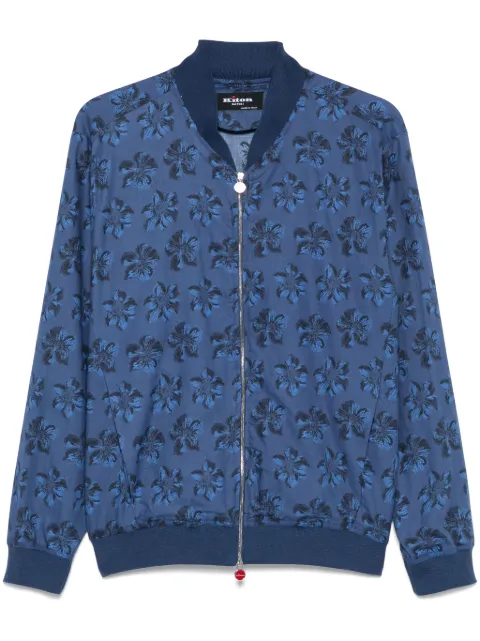 Kiton floral-print bomber jacket Blue UGO001H0900301000