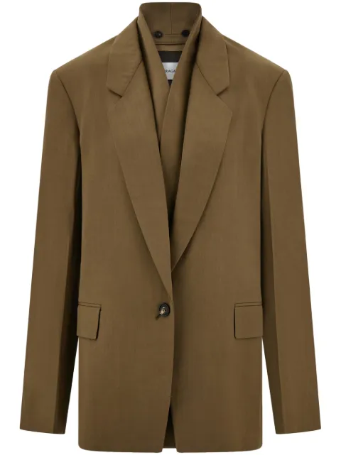 Ferragamo single-breasted blazer Brown 782598