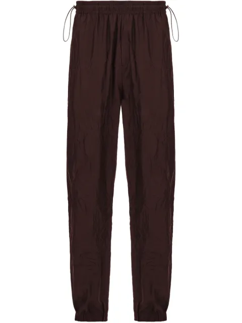 Ferragamo crinkled track pants Brown 782825