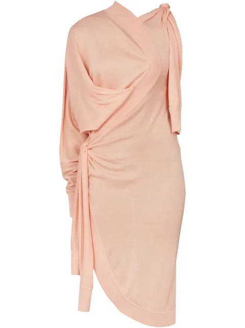 Ferragamo asymmetric knitted dress Pink 784235