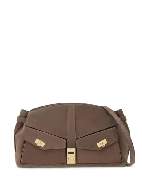 Ferragamo large Hug clutch bag Brown 784188