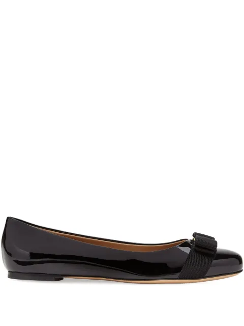 Ferragamo Varina patent ballet flats Black 782036