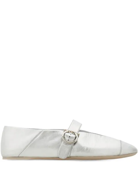 Ferragamo Gancini ballet flats Silver 782667