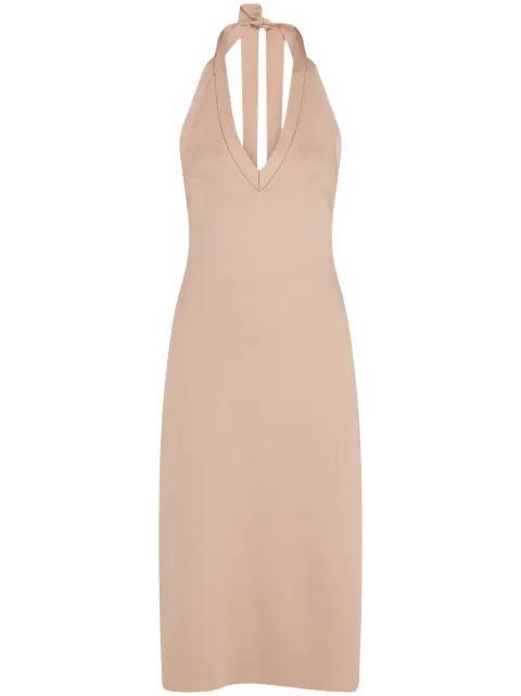 Ferragamo knitted halterneck midi dress Pink 783162