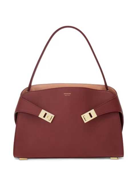Ferragamo medium Hug bicolor shoulder bag Red 783840