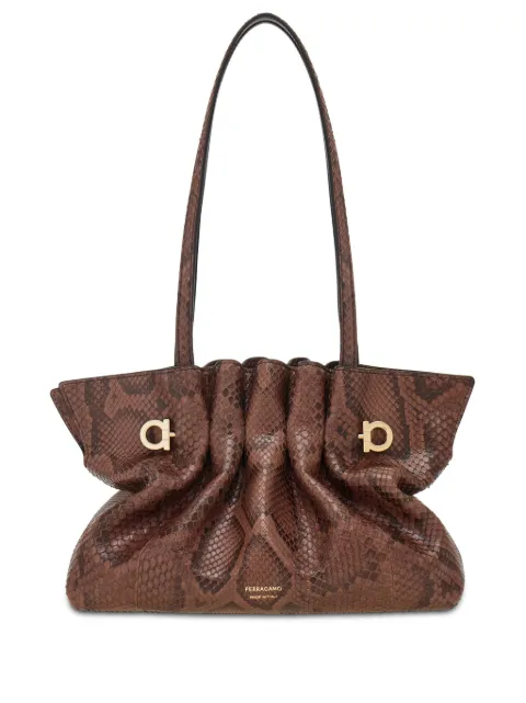 Ferragamo small Soft shoulder bag Brown 783297