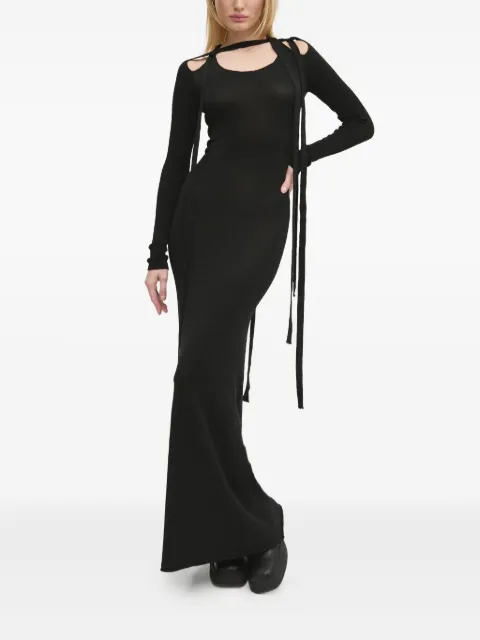 Y/Project cut-out tie maxi dress Black 106DR008