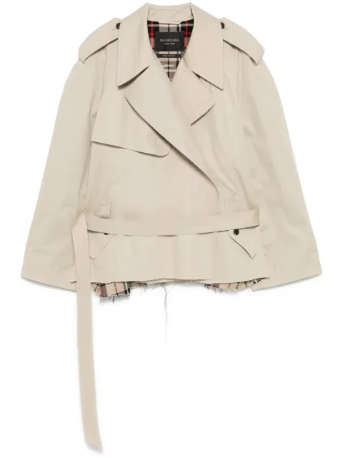 Balenciaga cropped trench coat Neutrals 814615TBP01