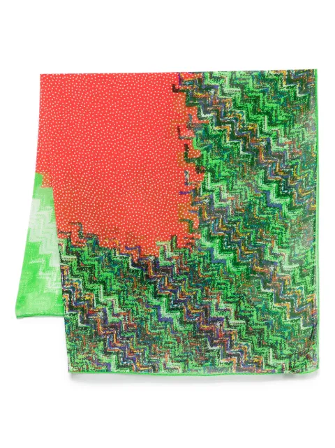 Missoni Pre-Owned 2000s mix-print scarf Green MI180FB