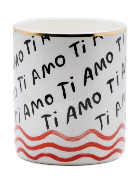 Bitossi Home Ti Amo porcelain scented candle White FTB00290
