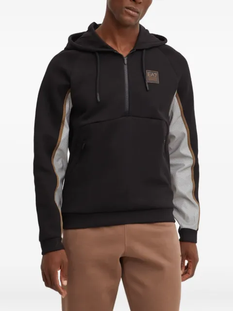 Ea7 Emporio Armani logo-patch hoodie Black 6DPM37PJODZ