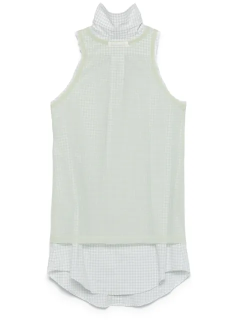 Maison Margiela check-pattern sleeveless shirt Green S51NL0046MTJ024