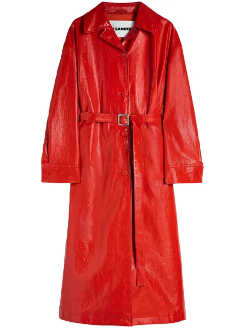 Jil Sander belted trench coat Red J03SW0009J60087