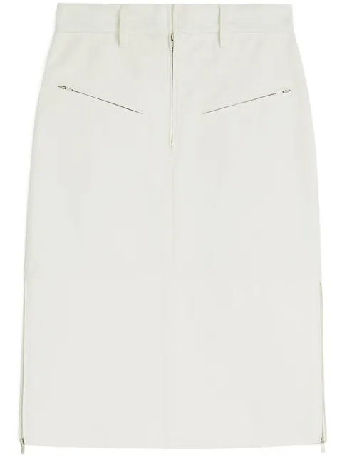 Jil Sander denim midi skirt White J03MA0235J46463
