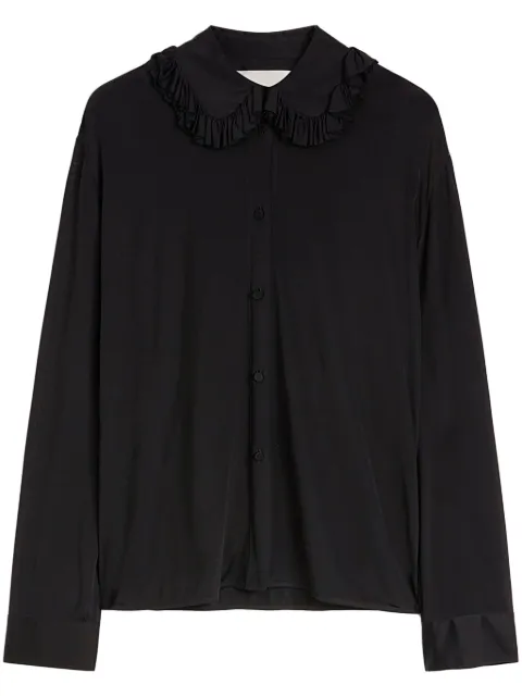 Jil Sander ruffle-collar shirt Black J03DL0192J20227