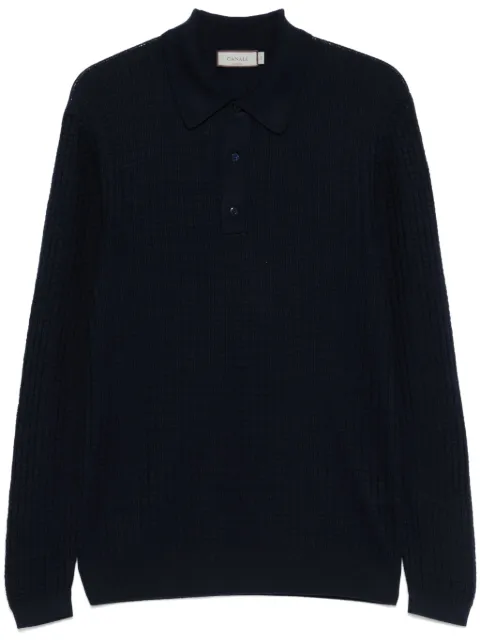 Canali knitted polo shirt Blue MK02268C1072
