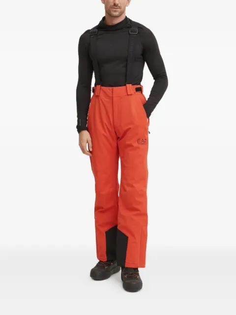 Ea7 Emporio Armani logo-print skiwear trousers Orange 6DPP27PNCJZ