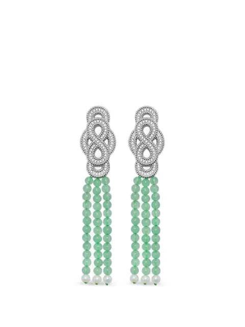 Shanghai Tang Infinite Knot beaded earrings Silver W5WJE449GS00