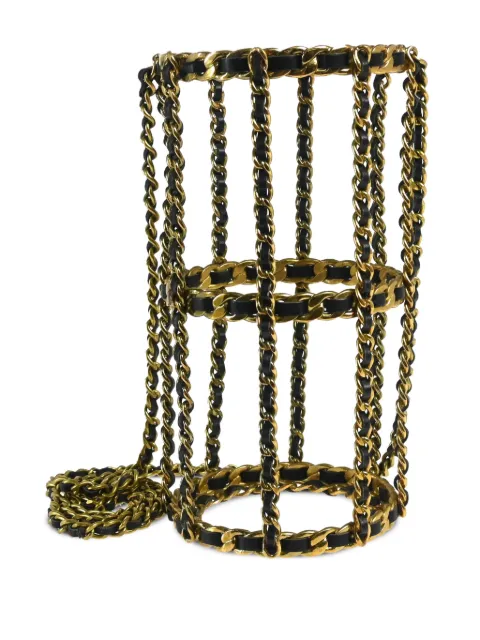CHANEL Pre-Owned 1994 chain link bottle holder Gold 94A
