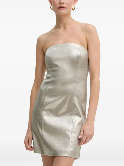 Patrizia Pepe strapless mini dress Silver 2A2858A502