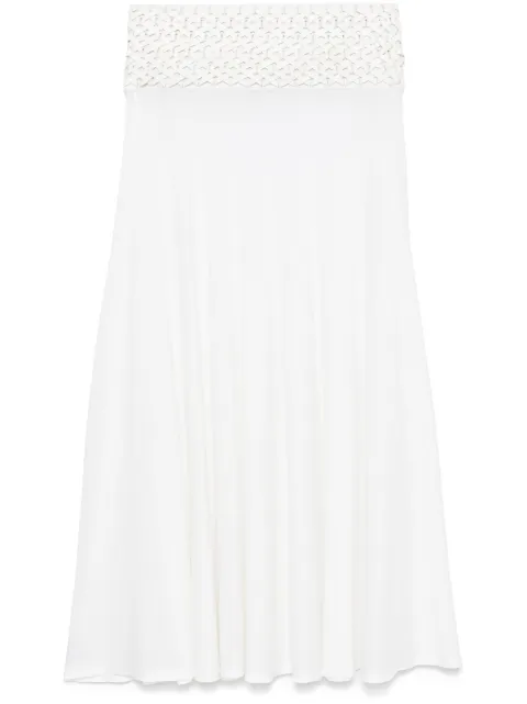 Alaïa knitted maxi skirt White AA9J2254K004A