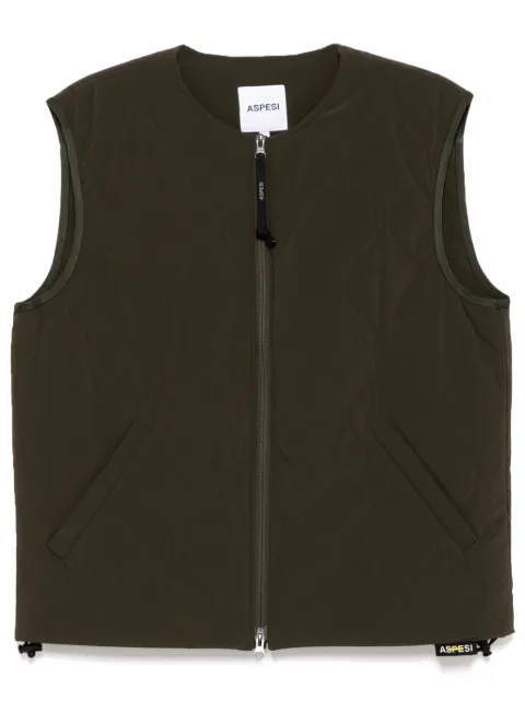 ASPESI Water repellent waistcoat Green S5II546E532