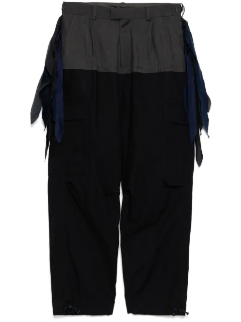 Undercover panelled-design pants Blue UP1E1502