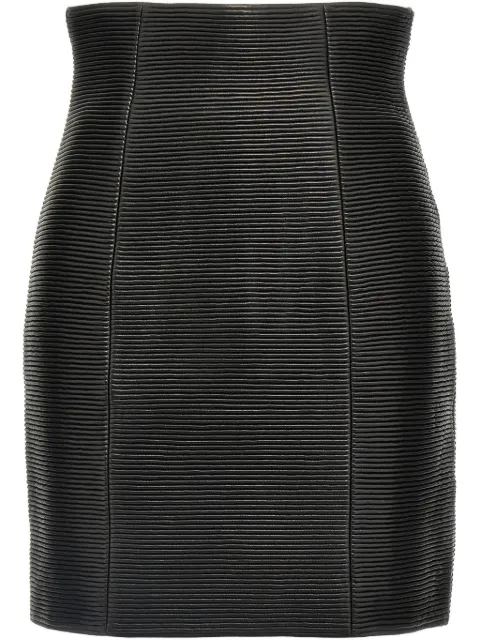 Balmain leather skirt Black EF1LA495LC62