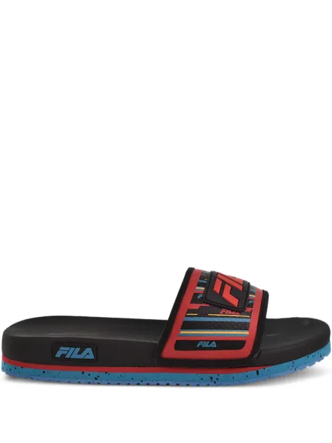 Fila Lunar "Black/Capri Breeze/Fila Red" slides Black 1SM01568028