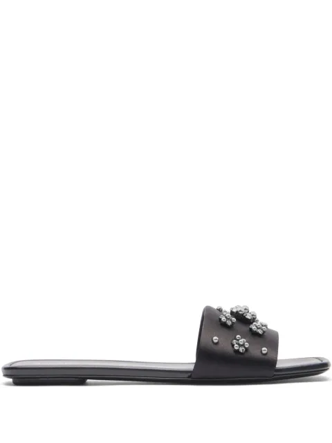 Stuart Weitzman Poppy slides Black SK105SYP