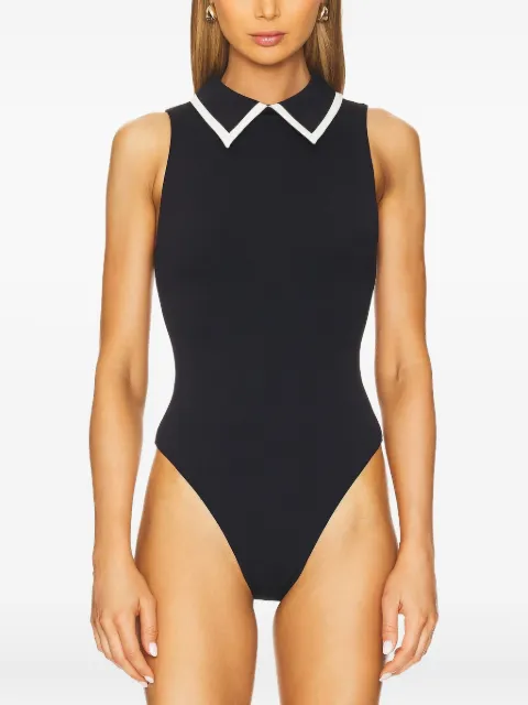 alice + olivia sleeveless collar bodysuit Black CL000V25804