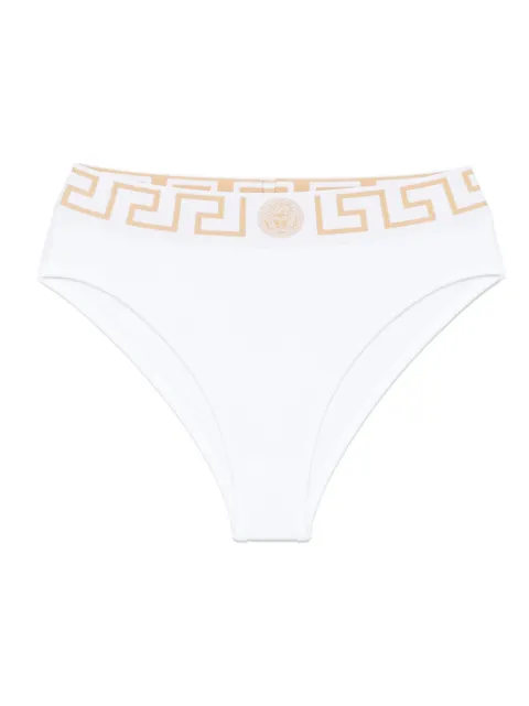 Versace cotton-jersey high-waist briefs White AUD010501A10011