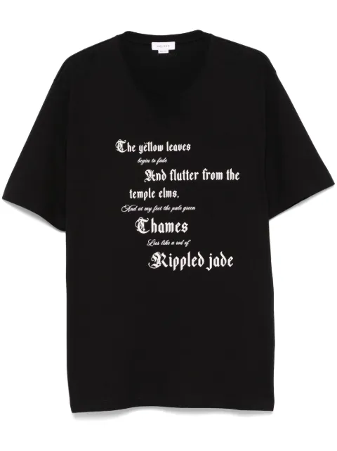 Alexander McQueen text-print T-shirt Black 815069QTAC7